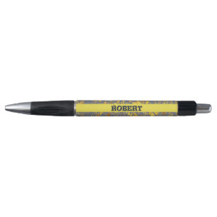 Personalized Name Modern Gold Terrazzo Pattern Pen