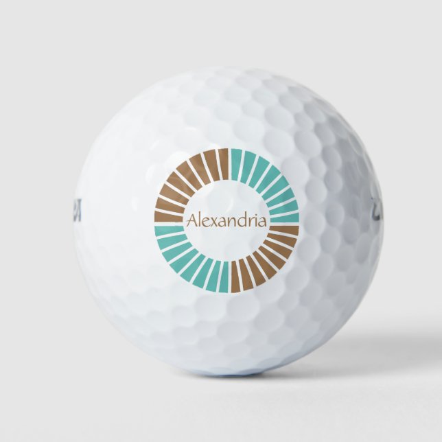 Personalized Name Modern Golf Balls (Front)