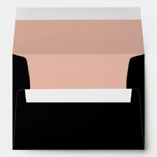 PERSONALIZED NAME MODERN MINIMAL BLACK WEDDING ENVELOPE