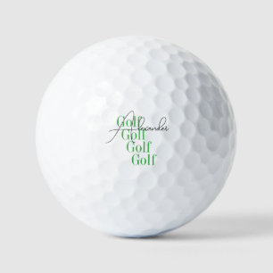Personalized Name Modern Minimal Golf Balls