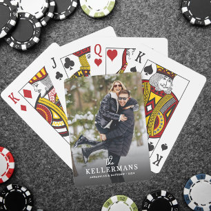 Personalized Name Modern Photo Playing Cards
