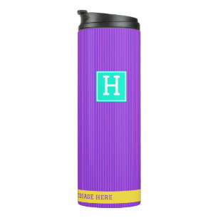 Personalized Name Modern Purple & Teal Tumbler