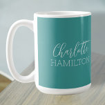 Personalized Name Modern Simple Coffee Mug<br><div class="desc">Personalized Name Modern Simple mug by Ricaso - easy to add your own first and surname to this classy coffee mug. with typography coupling</div>