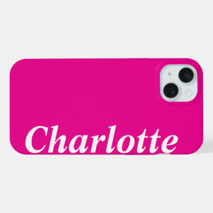 Personalized Name Modern Stylish Minimal Black  iPhone 15 Plus Case