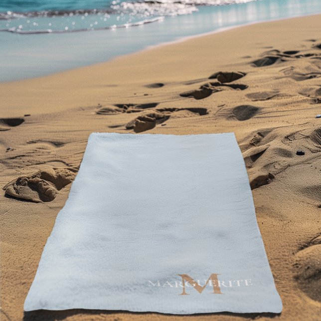 Personalized Name Monogram Beach Towel (Creator Uploaded)