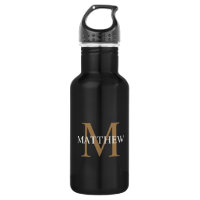 Personalized Name Monogram Black