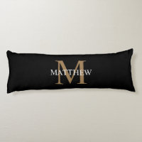 Personalized Name Monogram Black