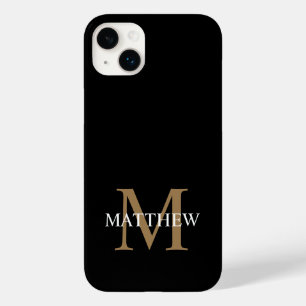 Personalized Name Monogram Black Case-Mate iPhone 14 Plus Case