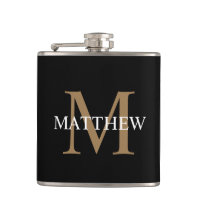 Personalized Name Monogram Black