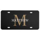 Personalized Name Monogram Black