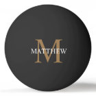 Personalized Name Monogram Black