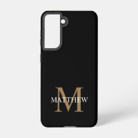 Personalized Name Monogram Black