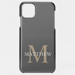 Personalized Name Monogram Black iPhone 11 Pro Max Case