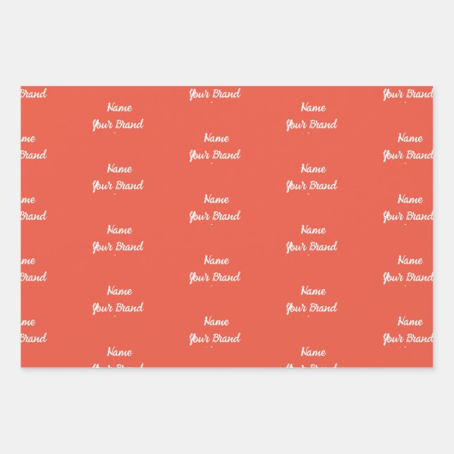 Personalized Name Monogram Business Wrapping Paper (Front)