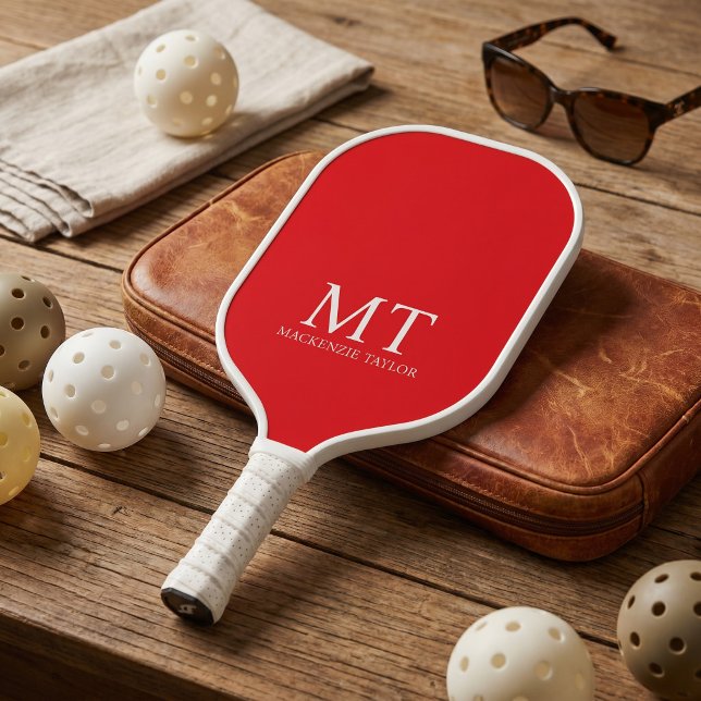 Personalized Name Monogram Checked Patterned Pickleball Paddle (Personalized Name Monogram Checked Patterned Pickleball Paddle by Ricaso - other colors available
)