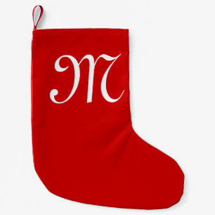 Personalized name monogram Christmas stocking