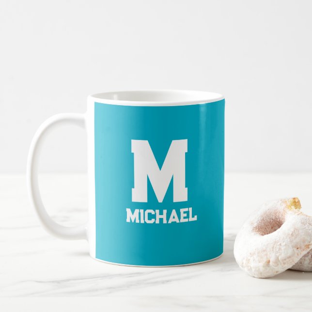 Personalized Name Monogram Coffee Mug (With Donut)