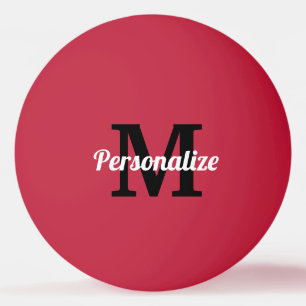 Personalized name monogram coloured table tennis ping pong ball