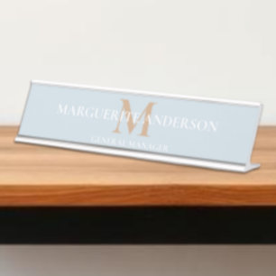 Personalized Name Monogram Desk Name Plate
