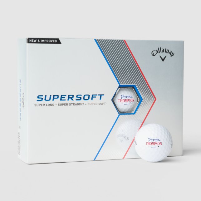 Personalized Name Monogram for Classy Golfplayers Golf Balls (Packaging)