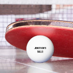 Personalized Name Monogram Funny Ping Pong Ball<br><div class="desc">This design was created though digital art. It may be personalized in the area provide or customizing by choosing the click to customize further option and changing the name, initials or words. You may also change the text colour and style or delete the text for an image only design. Contact...</div>