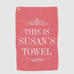Personalized Name   Monogram Golf Towel