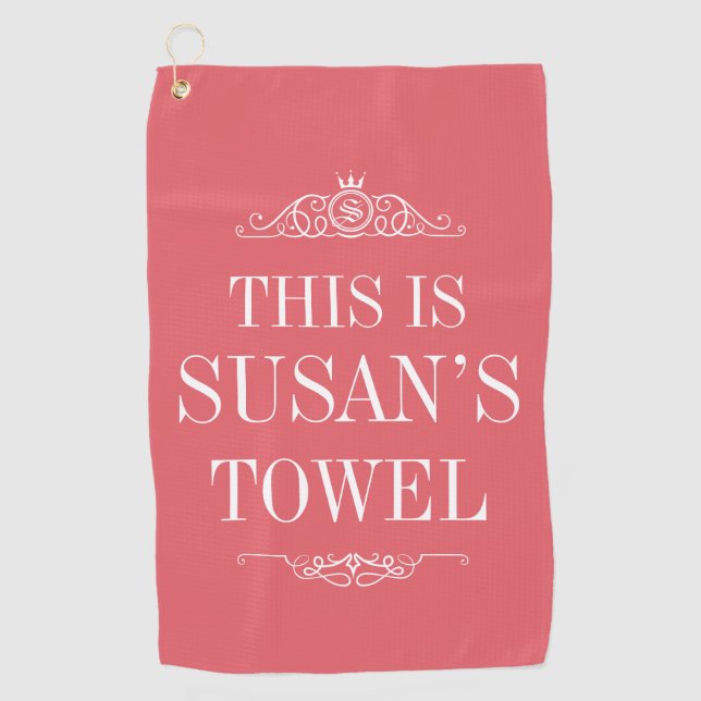 Personalized Name | Monogram Golf Towel (Front)