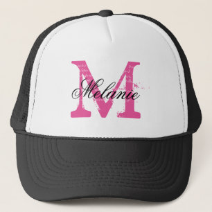 Personalized name monogram hat for wedding party