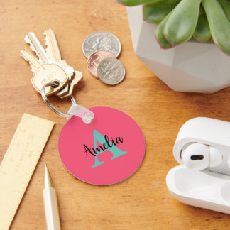 Personalized Name Monogram Keychain