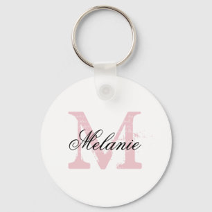 Personalized name monogram letter keychains