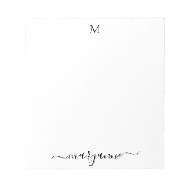 Personalized Name Monogram Notepad (Front)