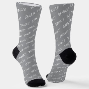 Personalized Name Monogram Pattern Socks