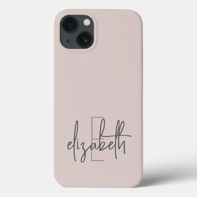 Personalized Name Monogram Pink Case-Mate iPhone Case (Back)