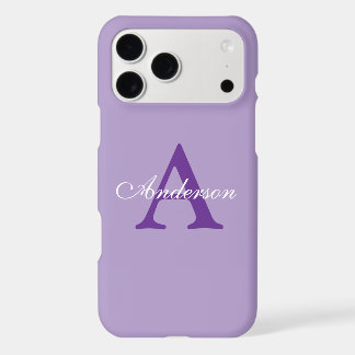 Personalized Name Monogram Purple Background