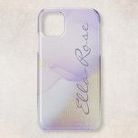 Personalized Name Monogram Purple Watercolor Luxe iPhone 11 Case<br><div class="desc">Easily personalize this glamourous style abstract lilac watercolor paint and faux gold spray background with your custom details.</div>