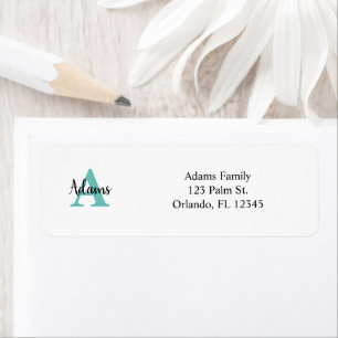 Personalized Name Monogram Return Address