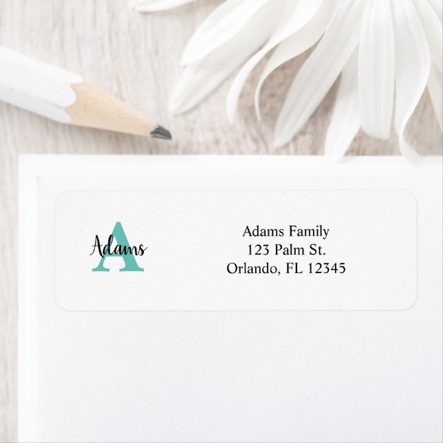 Personalized Name Monogram Return Address (Insitu)