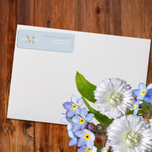 Personalized Name Monogram Return Address