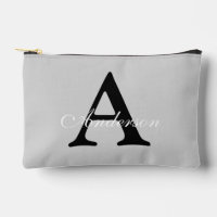 Personalized Name Monogram Silver Background