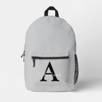 Personalized Name Monogram Silver Background