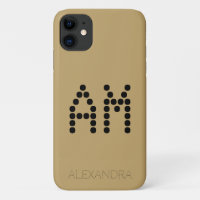 Personalized Name & Monogram Smart Font On Gold