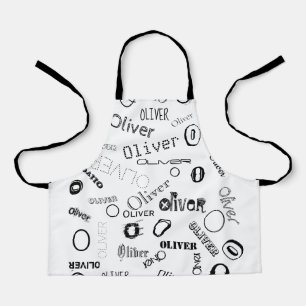 Personalized Name Monogram Smock Apron