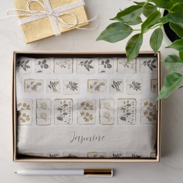Personalized Name Monogram Tissue Paper Custom  (Gift)