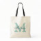 Personalized name monogram tote bag | Turquoise