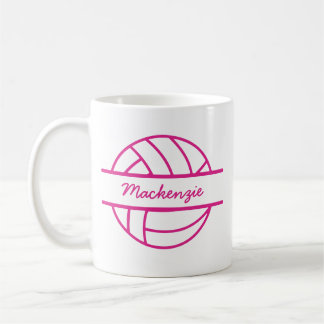 Personalized Name Monogram Volleyball Coffee Mug