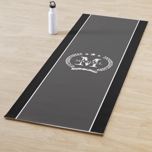 Personalized name monogram yoga mat for men (In Situ)