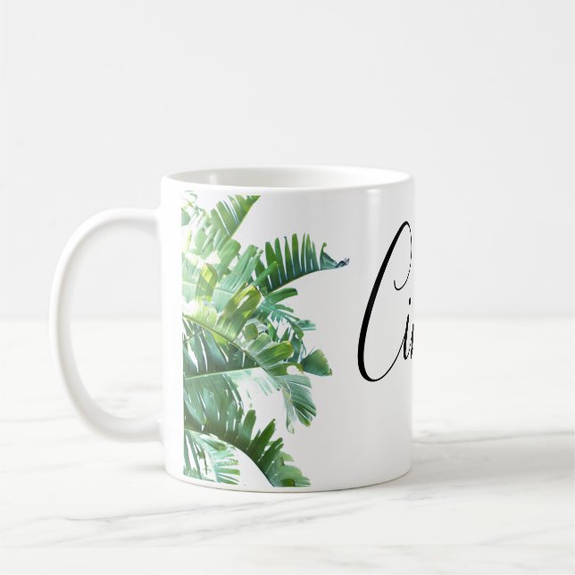 personalized name monogrammed too coffee mug (Left)