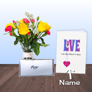 Personalized name Mothers Day LOVE card