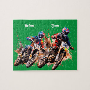 Personalized name Motocross Puzzle