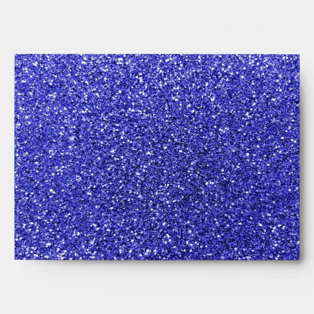 Personalized name moustache neon blue glitter envelopes (Front)
